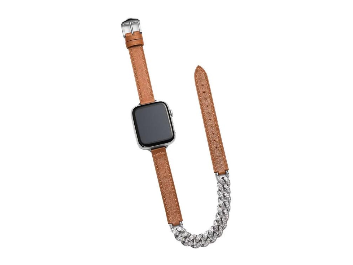 Pulsera elástica de nailon de 4 hebras XIAOMOYU con cierre magnético para Apple Watch 40/41/42/38 mm, color gris.