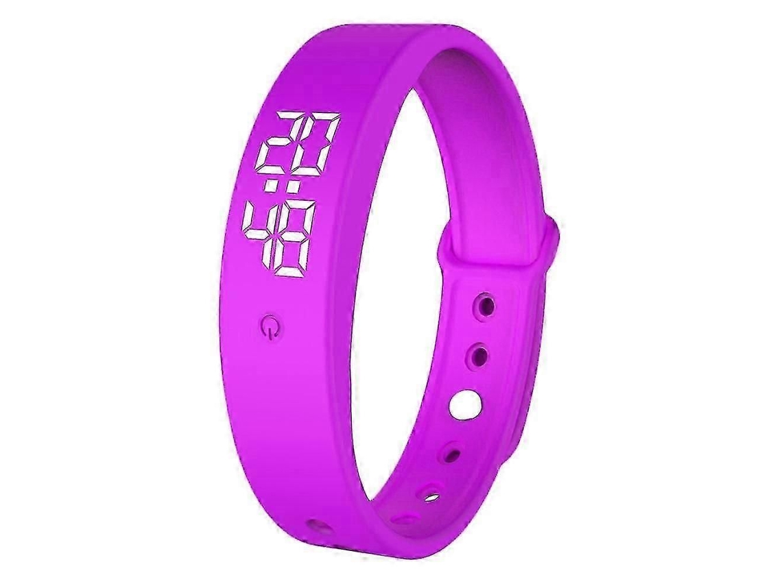 Pulsera inteligente Fornnerg V9 con termómetro y alarma vibratoria para el control de la temperatura corporal jkw