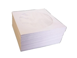 50 Mini Fundas De Papel Para Cd/dvd Con Ventana Transparente Y Sobre Con Solapa.