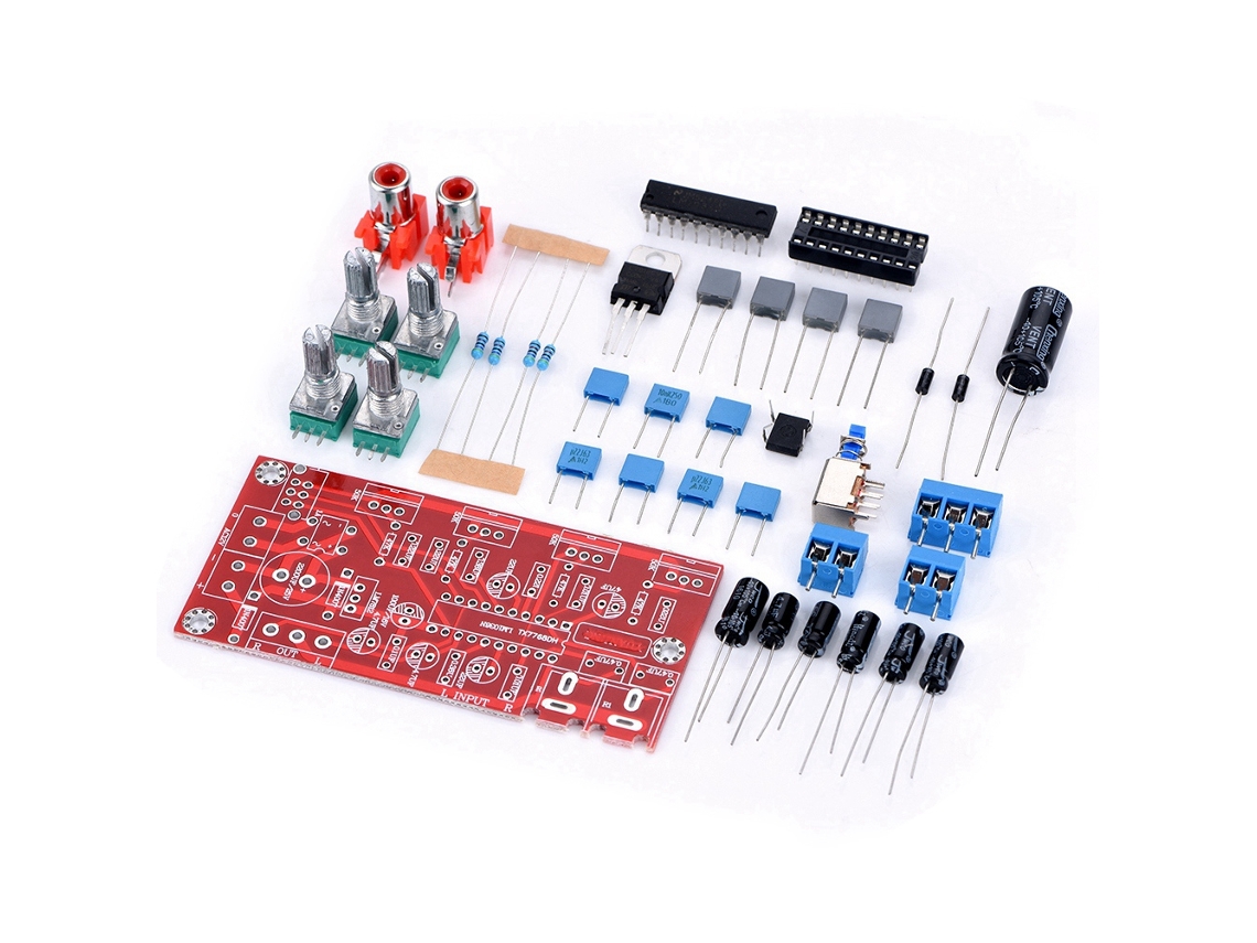 Kit DIY de placa de tonos DC LM1036 con preamplificador y ajuste de graves y agudos