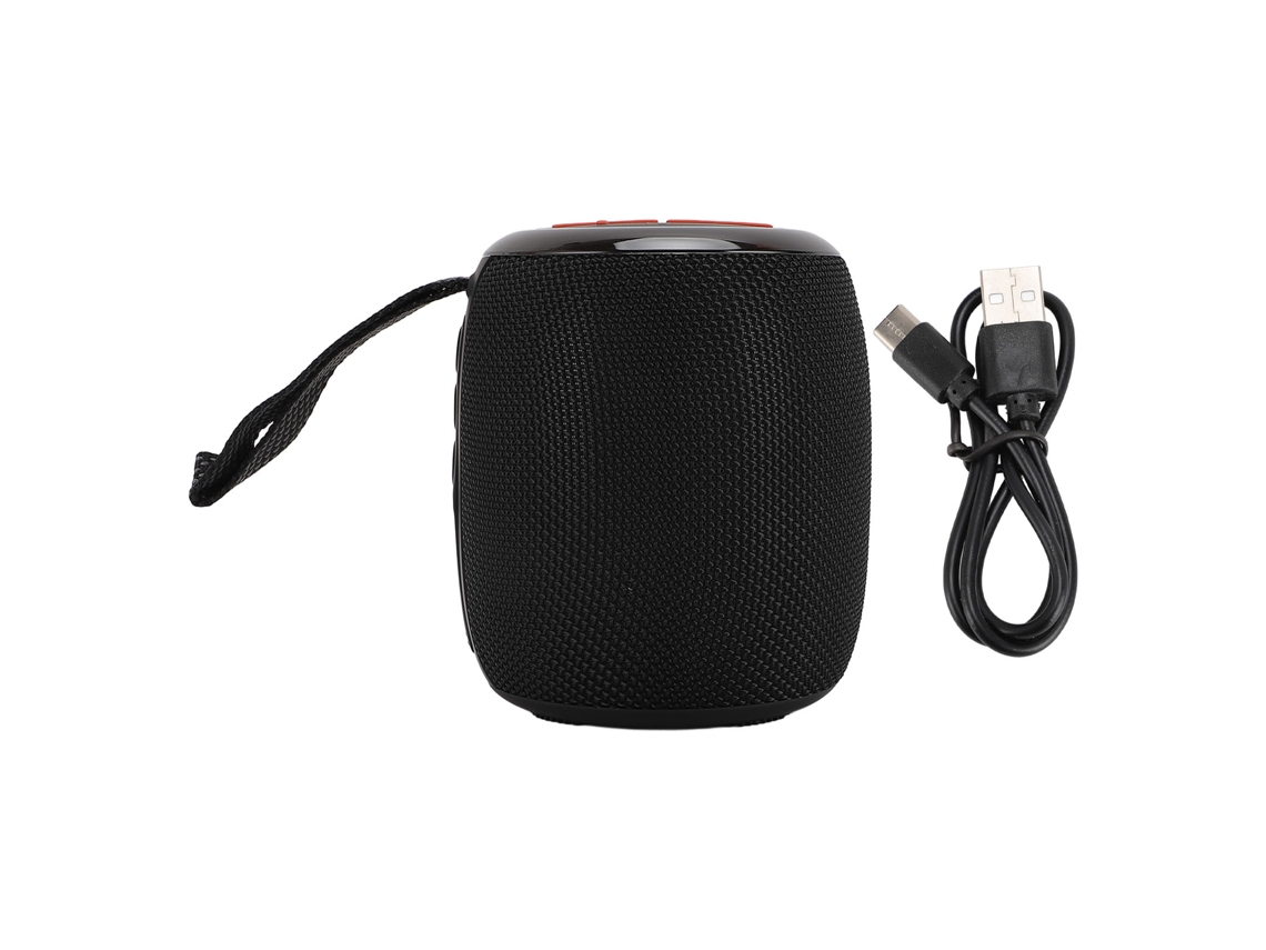 Caixa de Som Bluetooth Mali resistente à água, com efeitos de luz RGB, som surround, preta