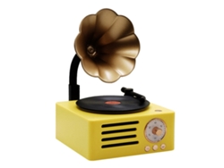 Altavoz Bluetooth Csyy Bfq 02, sonido Hi-Fi retro, amarillo