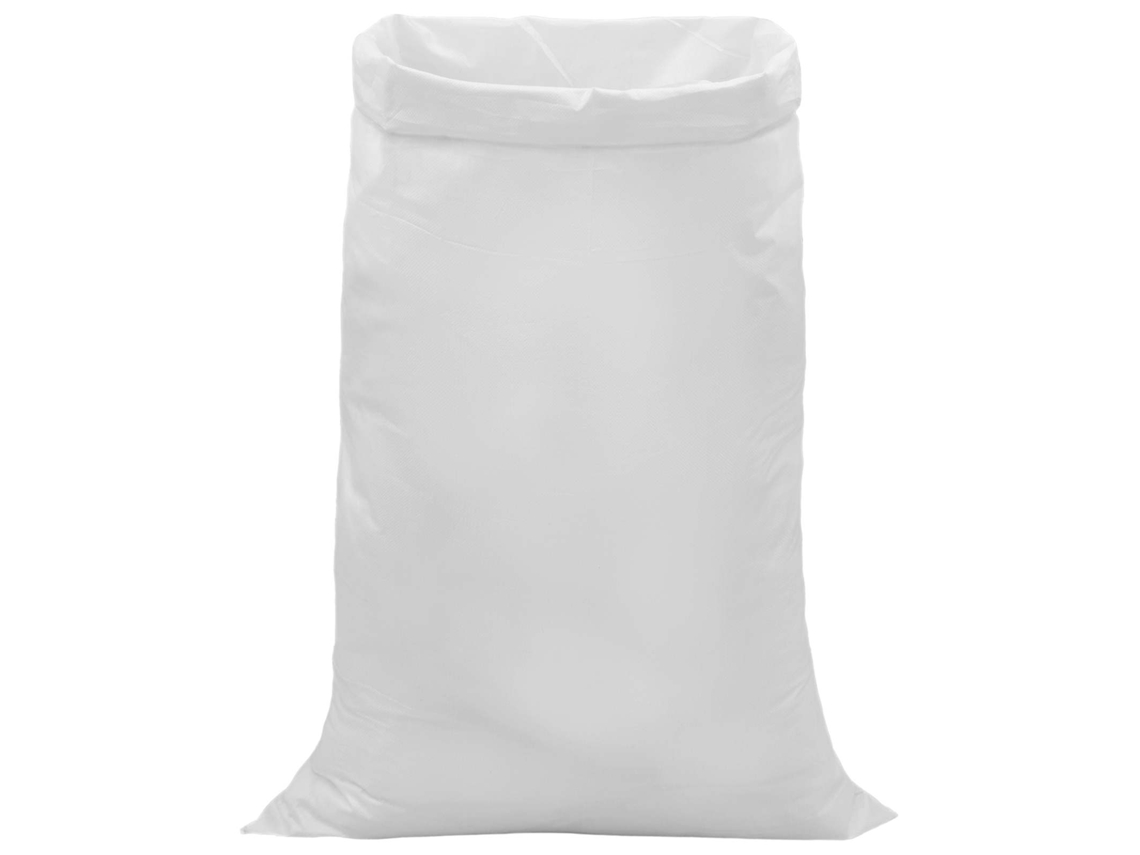 Bolsas tejidas Vidaxl, 100 unidades, blancas, 80 x 125 cm, PP