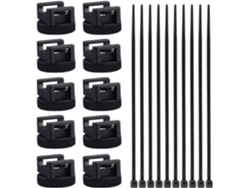 Soporte con cremallera - Organizador de cables, bases para gestión de cables SFUSHOS