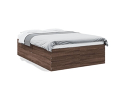 Maison Exclusive - Estructura De Cama Madera De Ingeniería Marrón Roble 120x200 Cm