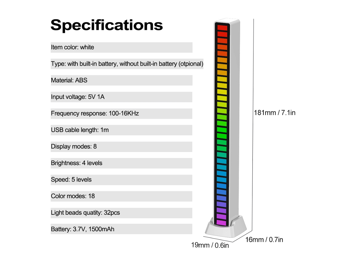 Luz Led Rgb Con Control De Sonido Y Ritmo, Bombilla Colorida Para Coche Y Hogar, Económica Y Alimentada Por Usb.