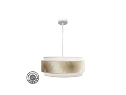 Colgante Nepal 3p 3xe27 Blanco/oro Regx50x50cm