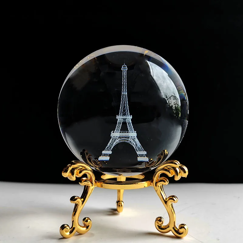 (estilo 32 60 Mm) Bola De Cristal De 60 Mm, Esfera De Vidrio Tallada En 3d, Pisapapeles Con Base.