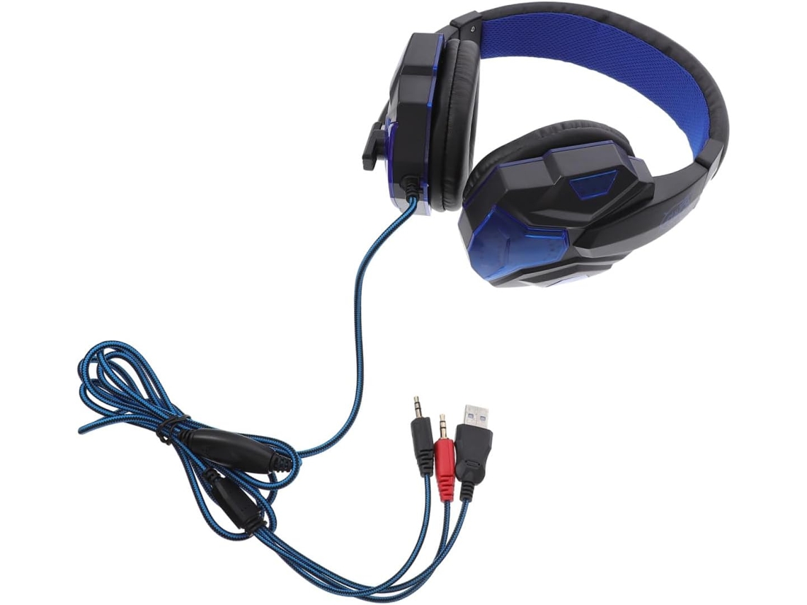 Auriculares Estéreo Para Juegos Con Micrófono Giratorio, Cancelación De Ruido, Compatibilidad Con Pc E Iluminación Led...