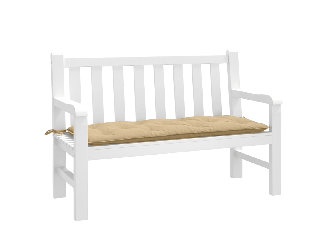Cojín Para Banco De Jardín Tela Beige Melange 120x50x7 Cm