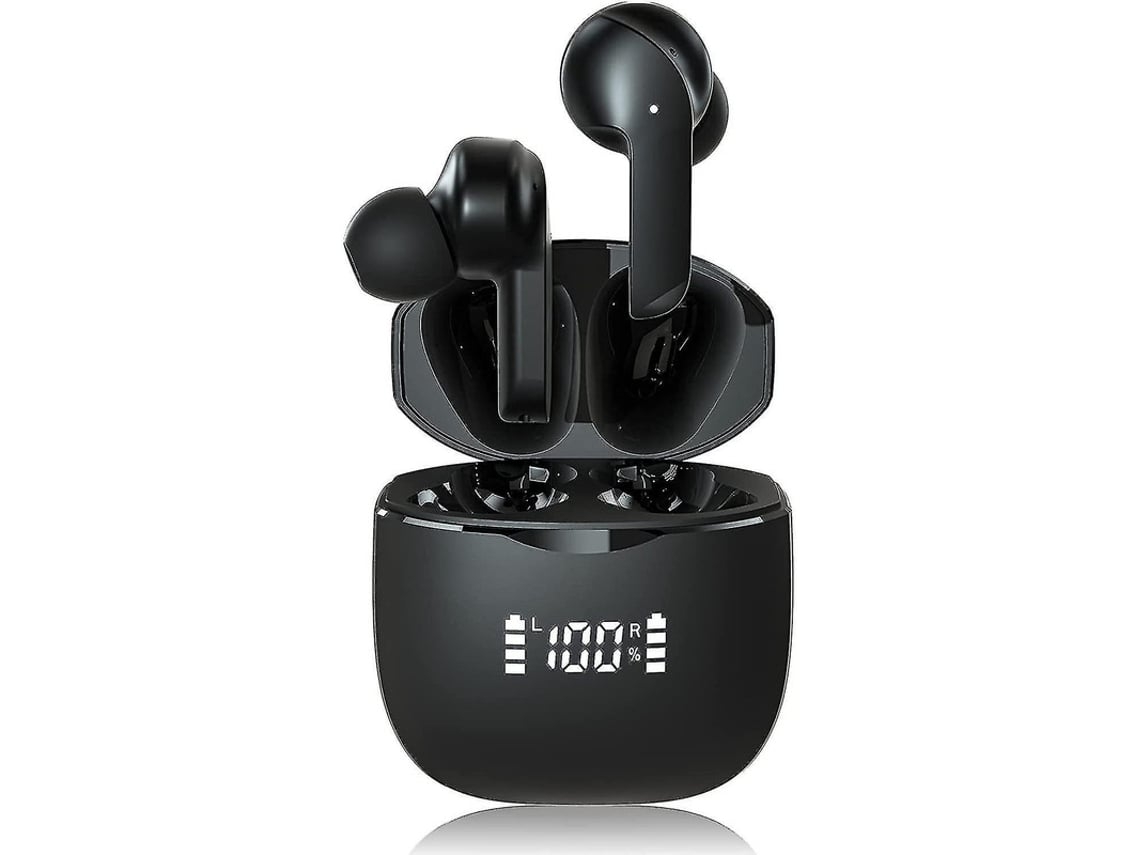 Auriculares YEMAESRE intrauditivos Micrófonos estéreo verdaderos YEMAESRE Bluetooth Negro