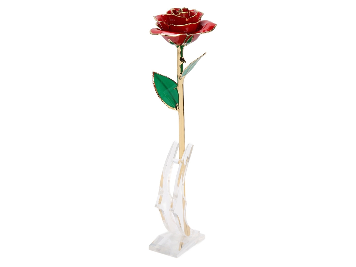 Oro rosa 24k con base roja para madre, esposa o novia.