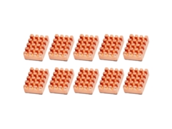 Omni-10pcs Disipador De Cobre P15x5x10 Con Cinta Térmica Para Cpu Refrigerador Radiador De Enfriamiento