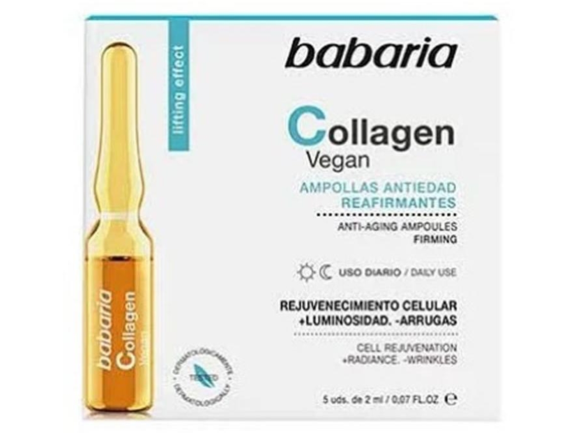 Ampollas Reafirmantes Intensas Vegan Collagen 5 X BABARIA 2 ml