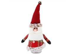 Caja de dulces navideña con forma de Papá Noel, decorativa, tejida.