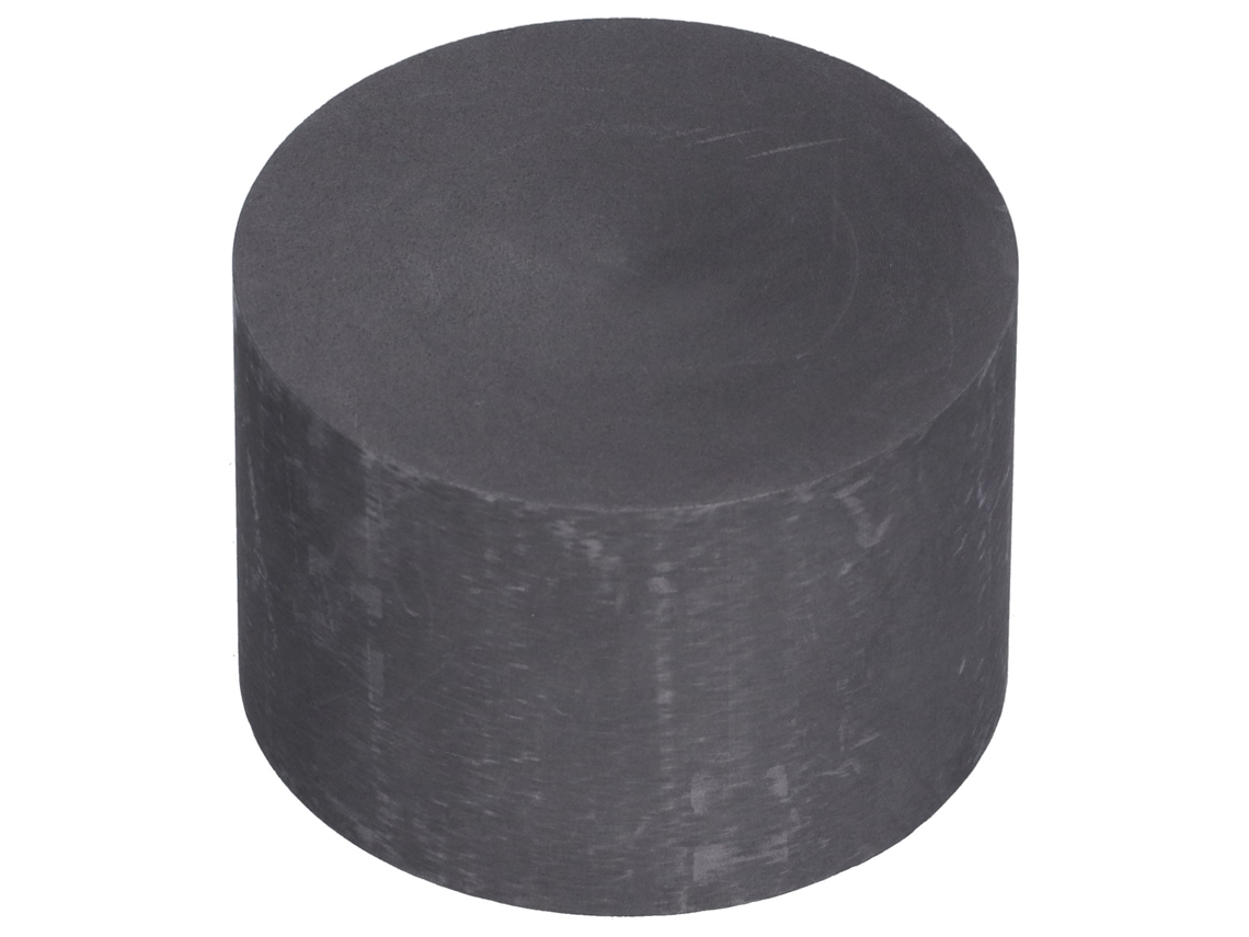 Bloque Redondo De Grafito De Alta Pureza De 75x50 Mm Con Placa Lubricante Resistente Al Desgaste