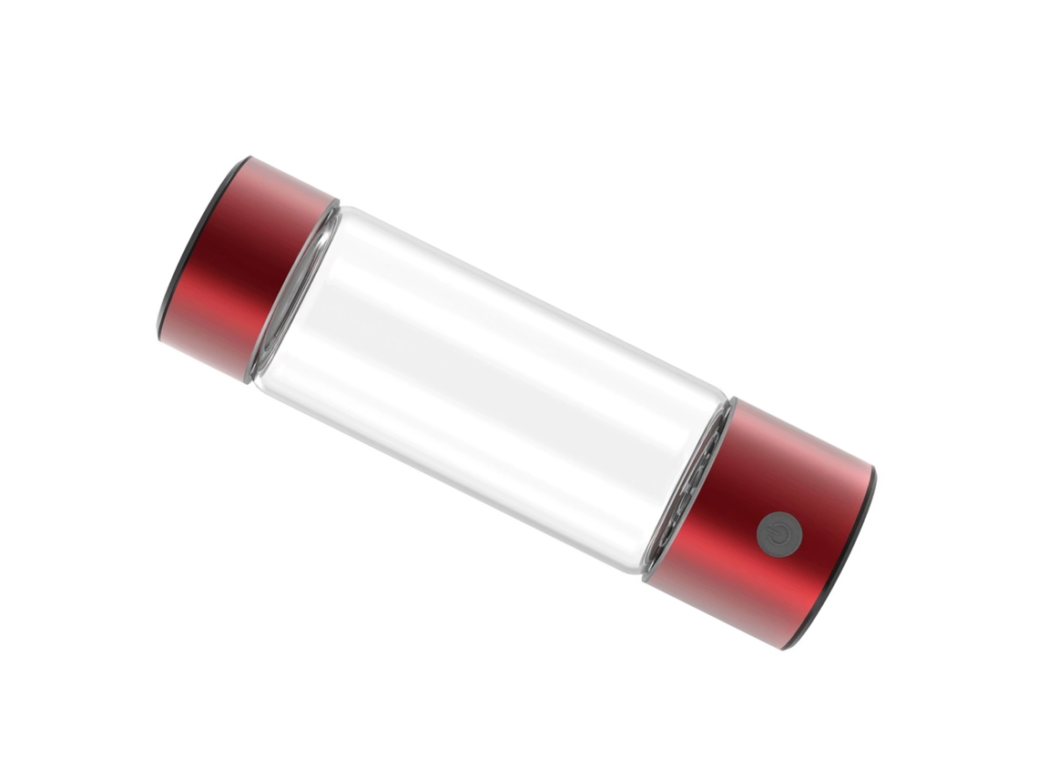 Botella De Agua Portátil De Hidrógeno De 460 Ml Con Tecnología Spe Pem, Recargable Por Usb, Roja.