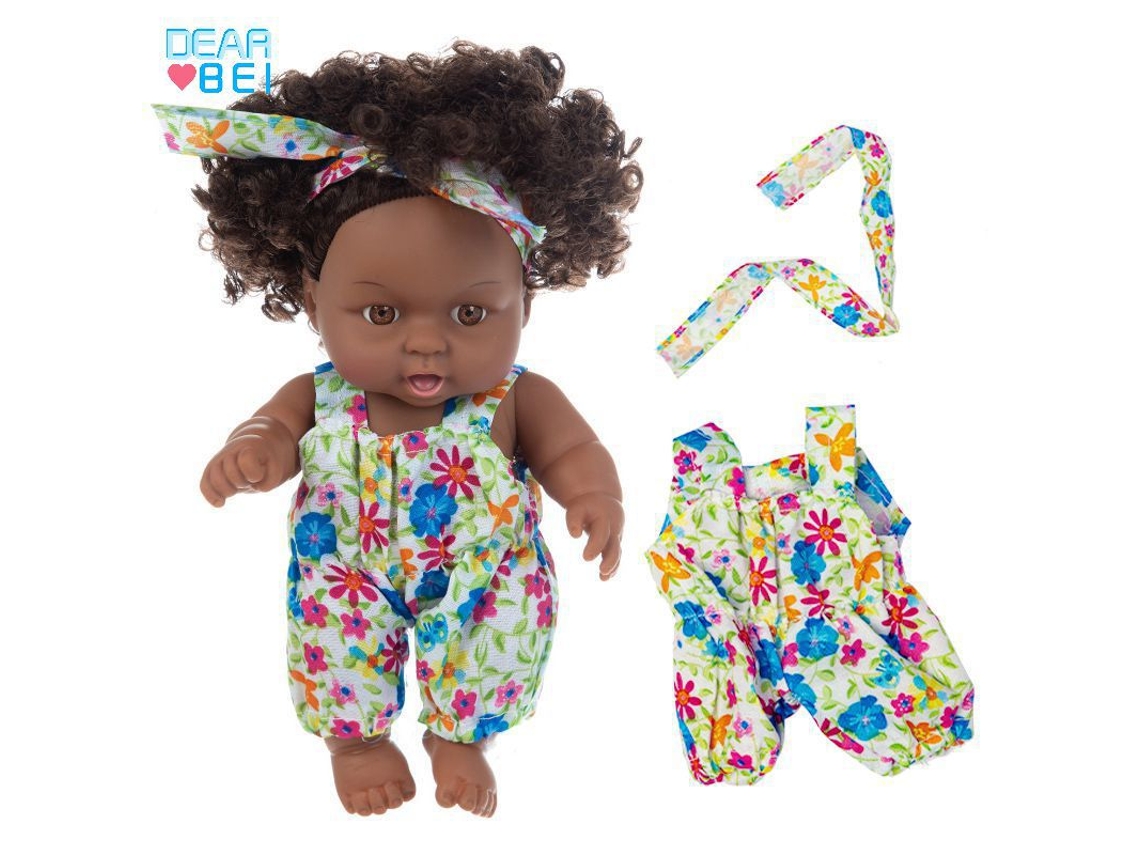 Muñeca Africana Negra De 20 Cm, Muñeca Adorable Teñida Con La Técnica Tie-dye, Muñeca De Consuelo, Juguete Para Niños