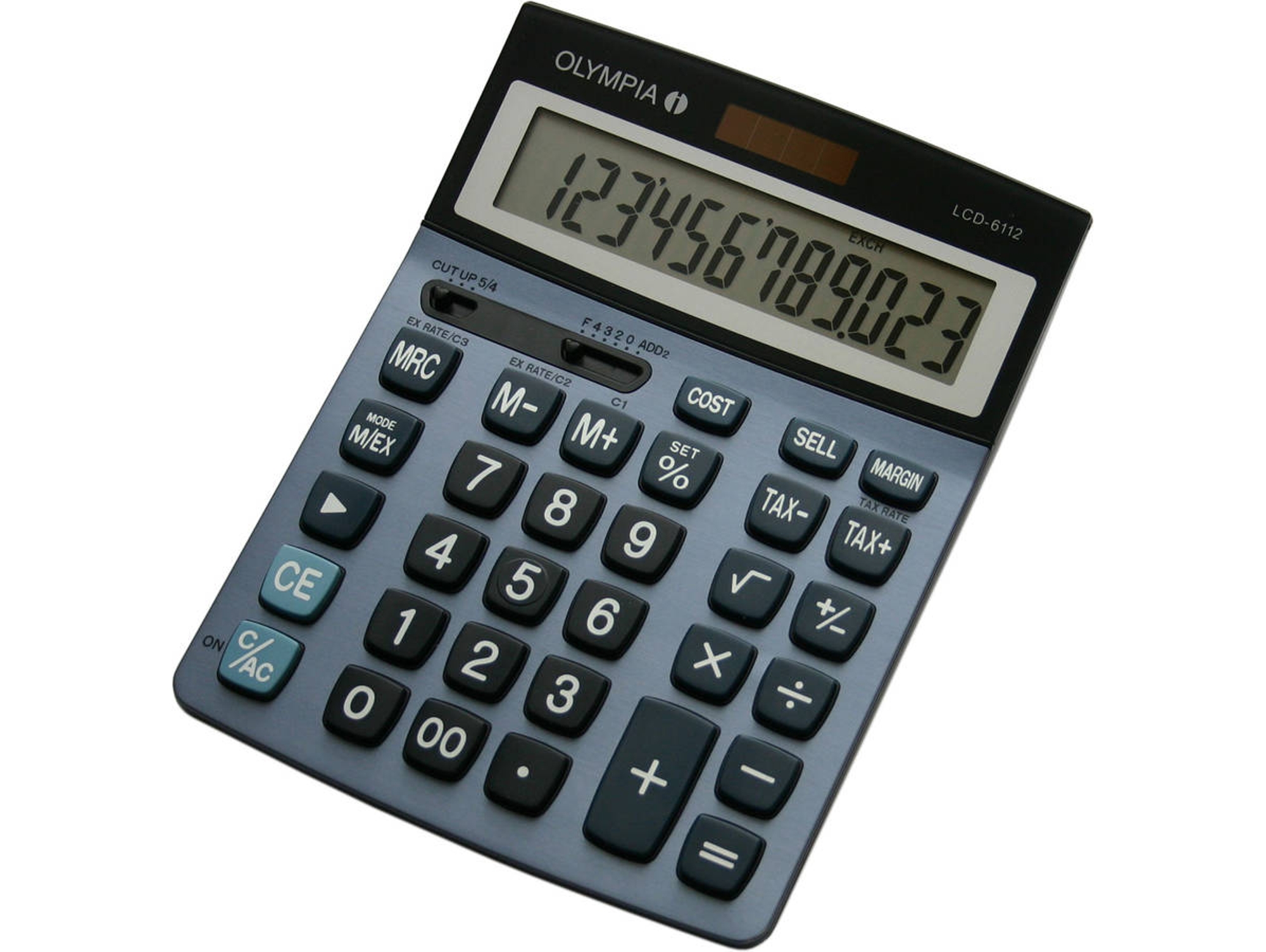 Calculadora Básica OLYMPIA LCD 6112 Gris (12 dígitos)
