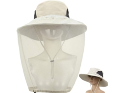 2026-2 Paquete Gorros Con Red Anti-mosquitos Y Visera Removable Para Senderismo Pesca Jardinería