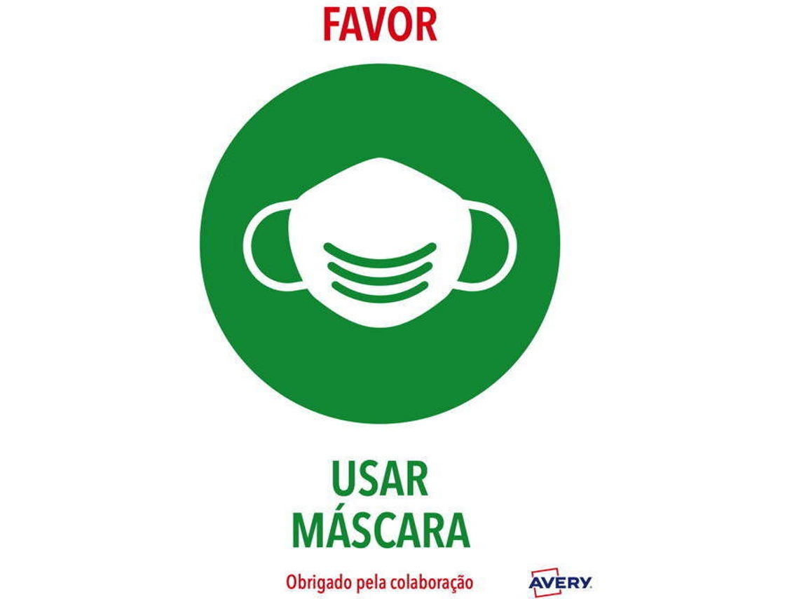 ETQ AVERY COVID A4 - USAR MÁSCARA