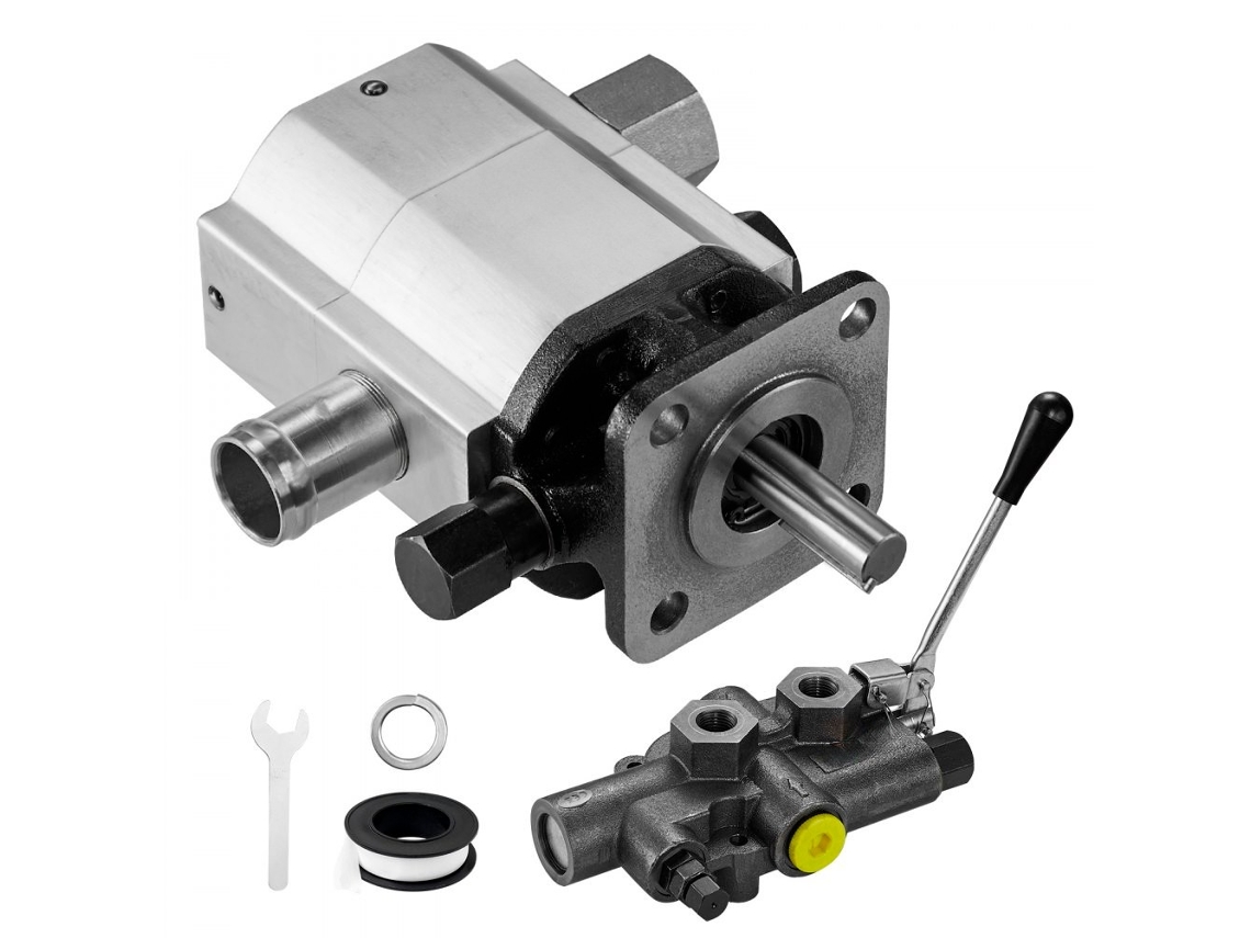 Kit de bomba hidráulica de 16 GPM y 4000 PSI para partidor de troncos con entrada de 1" y válvula de 2 etapas