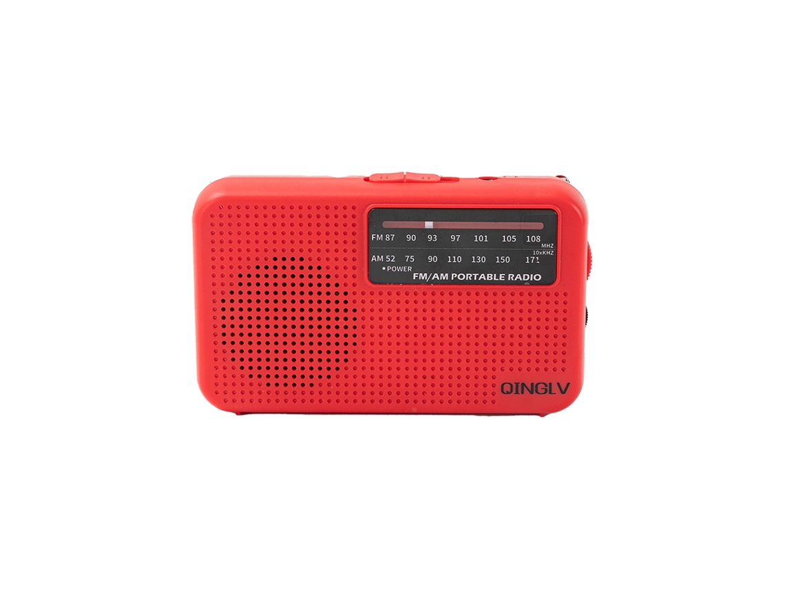 Mini Rádio Fm/am de Banda Dupla MDUG (vermelho)
