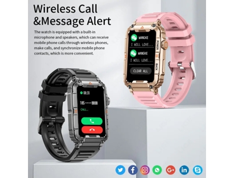 Reloj inteligente para mujer, Monitor de salud, llamada Bluetooth, resistente al agua, deportes, seguimiento GPS, reloj inteligente para mujer y ho...