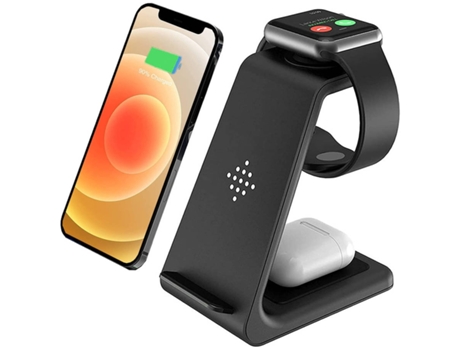 Estación de Carga Sem Certificado Qi para iPhone 11/12 YIZHOOD Negro