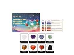 Conjunto de piedras curativas con cristal del amor