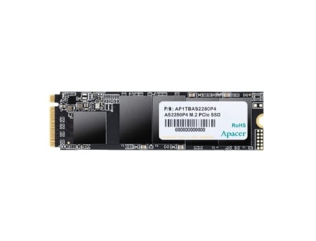 Disco SSD APACER AS2280P4 1TB M.2 2280 PCIe Negro