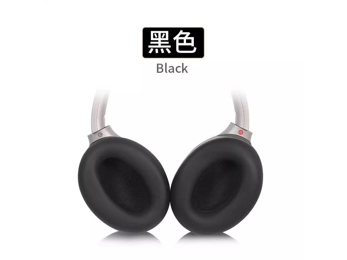 Accesorios para auriculares compatibles con Sony WH 2000XM4/XM3 Yunzii Almohadillas de silicona negras (2 unidades)