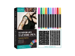 Bolígrafos de tatuajes temporales multicolor Eelhoe