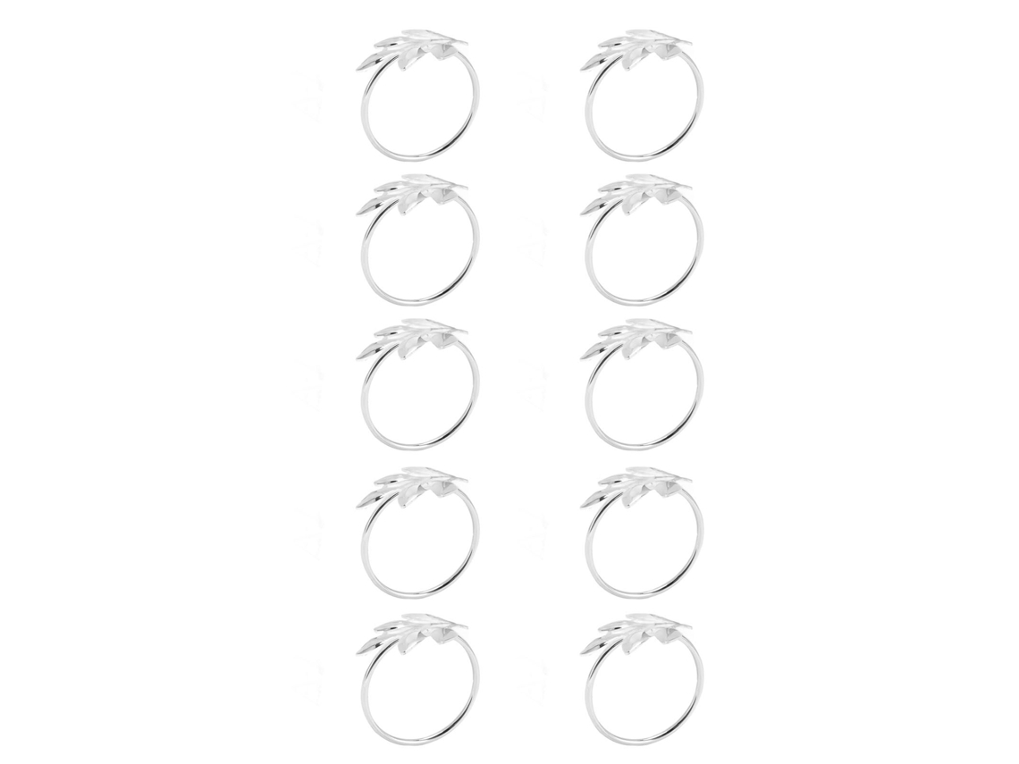 10 servilleteros de metal plateado para fiestas y ocasiones especiales