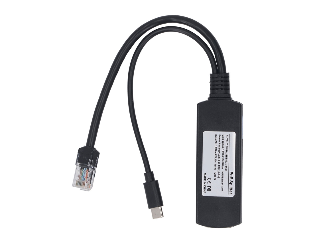 Divisor Gigabit Poe Para Pi 5 5b 5v Ieee802.3af Usb C Adaptador 1000mbps