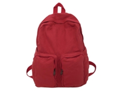 Mochila escolar estilo Harajuku japonés, mochila grande con capacidad para portátil, mochila para libros, roja