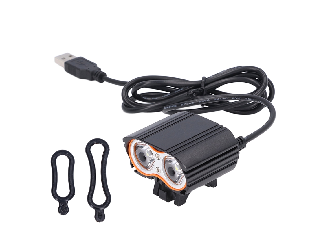 Luz delantera LED de aluminio superbrillante para bicicleta, modelo 2026, recargable por USB para carreras de carretera.