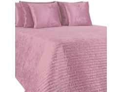Funda Nórdica Bouty de Terciopelo Liso Rosa Medio