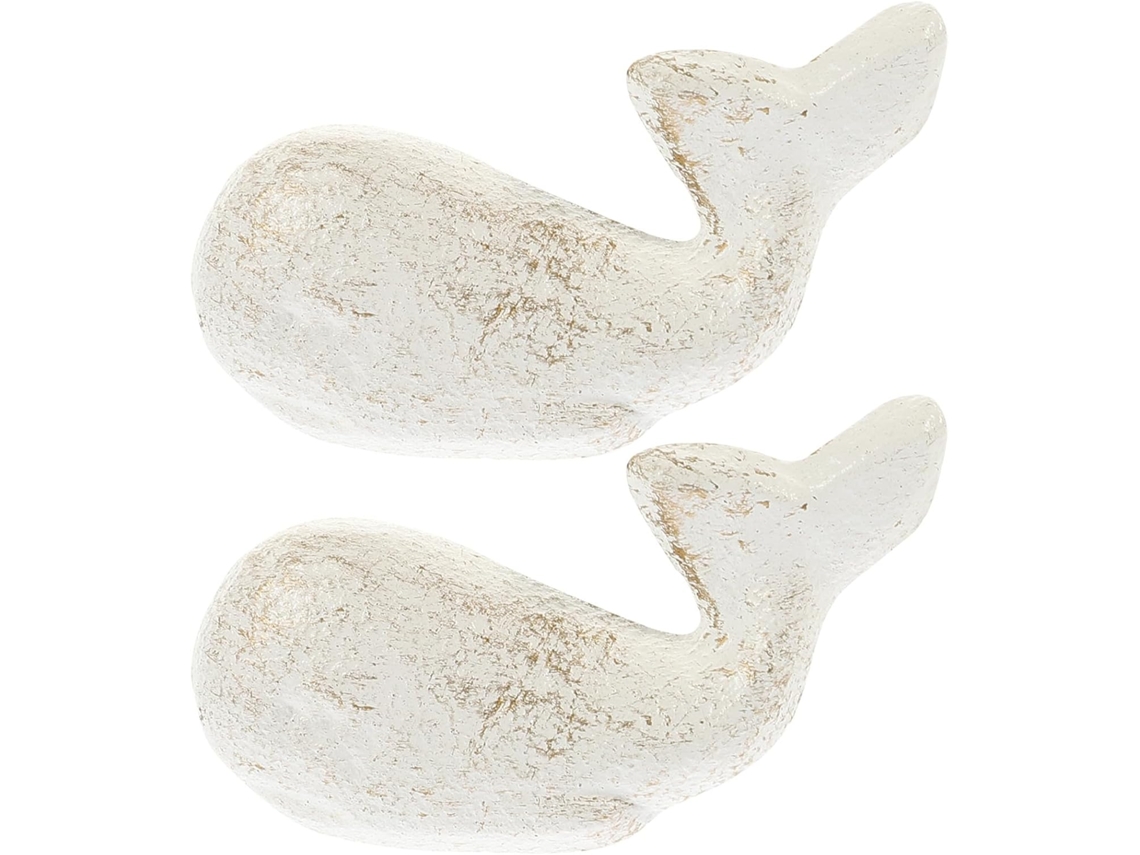 Juego De 2 Tiradores De Hierro Fundido Para Cajones Con Diseño De Ballena Blanca Para Muebles.
