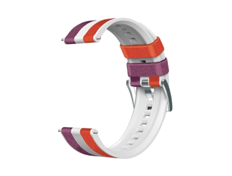 Correa de Silicona 22mm para Huawei Watch GT3/Huami Amazfit GTR3 Three Color Design - púrpura/blanco/rojo