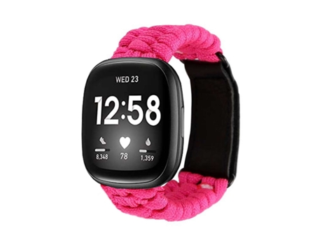 Correa Pulsera Fio Trenzado para Fitbit by Google Versa 3 Rosa