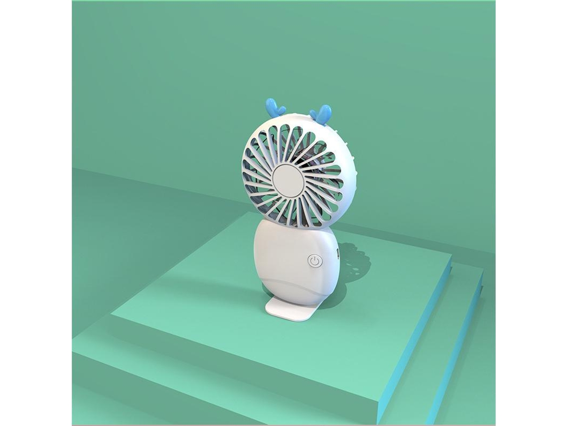 Ventilador portátil recargable por USB, pequeño, de mano, mini, para dormitorio, escritorio, regalo, silencioso, para el hogar, Mdug (blanco)