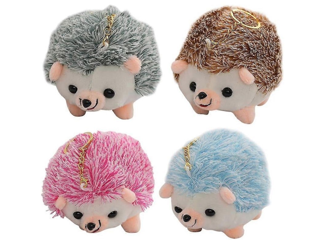 4 Llaveros De Erizo, Llavero De Peluche Con Forma De Erizo En Miniatura Para Mochila O Llavero.