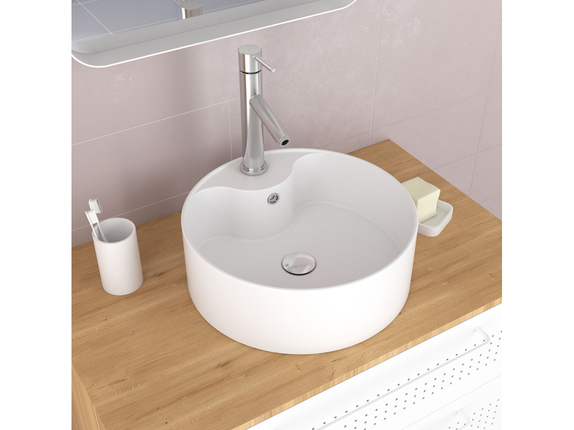 Lavabo Redondo Ceramico AURLANE (41 x 41 x 14.5)