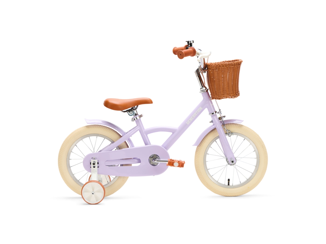 Bicicleta infantil Generation Classic de 14 pulgadas, color lila.
