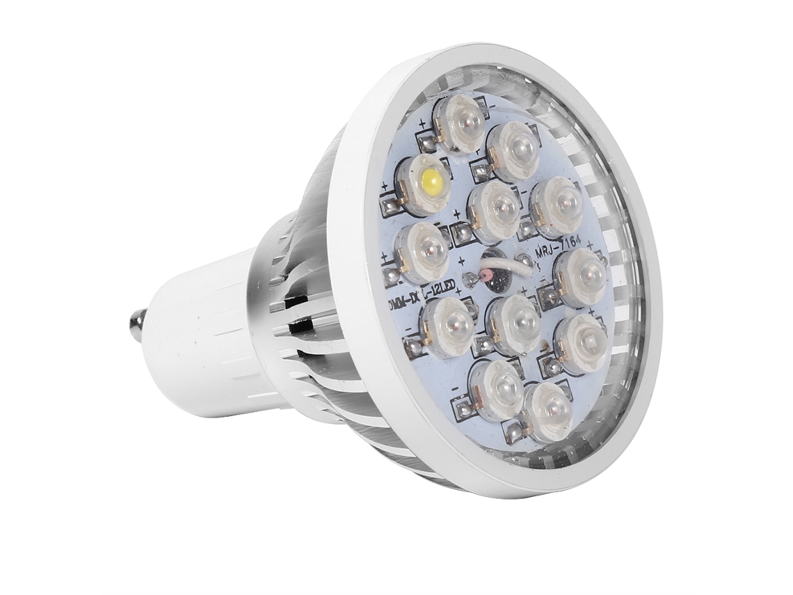 KOFIHETY Lámpara de Cultivo 24W 12 LED 85-265V para Flores y Plantas, Luz de Crecimiento Veg, Corta con Casquillo GU10