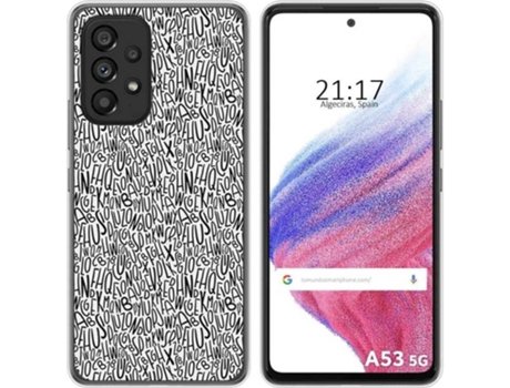 Carcasa para Samsung Galaxy A53 5G TUMUNDOSMARTPHONE Dibujos Letras Multicolor