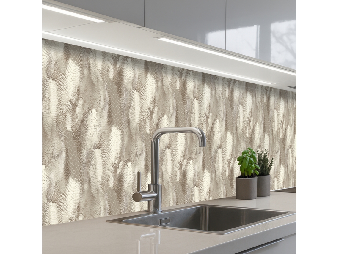 Salpicaderos De Cocina Serpiente - Textura - Arena 400x80 Cm