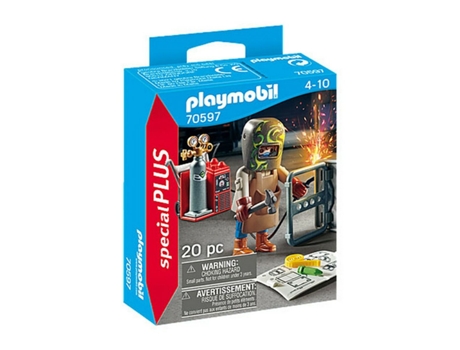 Figura PLAYMOBIL Playset Special Plus Welder With Equipment 70597 (Edad Mínima Recomendada: 3 años)
