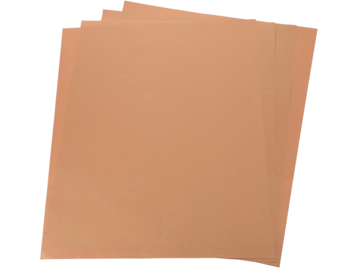 Alfombrillas Ignífugas Para Parrilla Inoomp, 4 Piezas, Color Cobre, Fabricadas En Ptfe Con Superficie Antiadherente,s